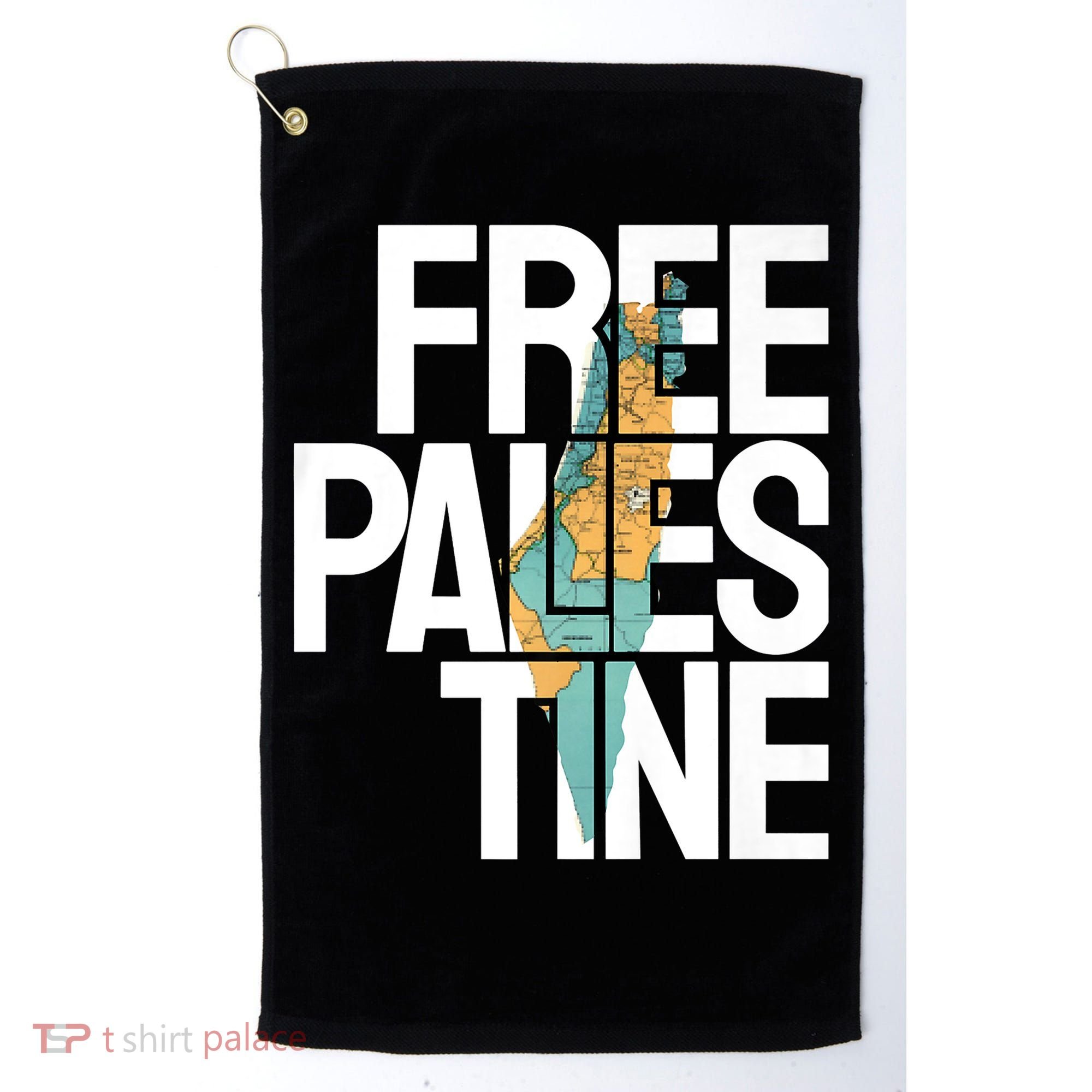 Free Palestine I Stand With Palestine Golf Towel