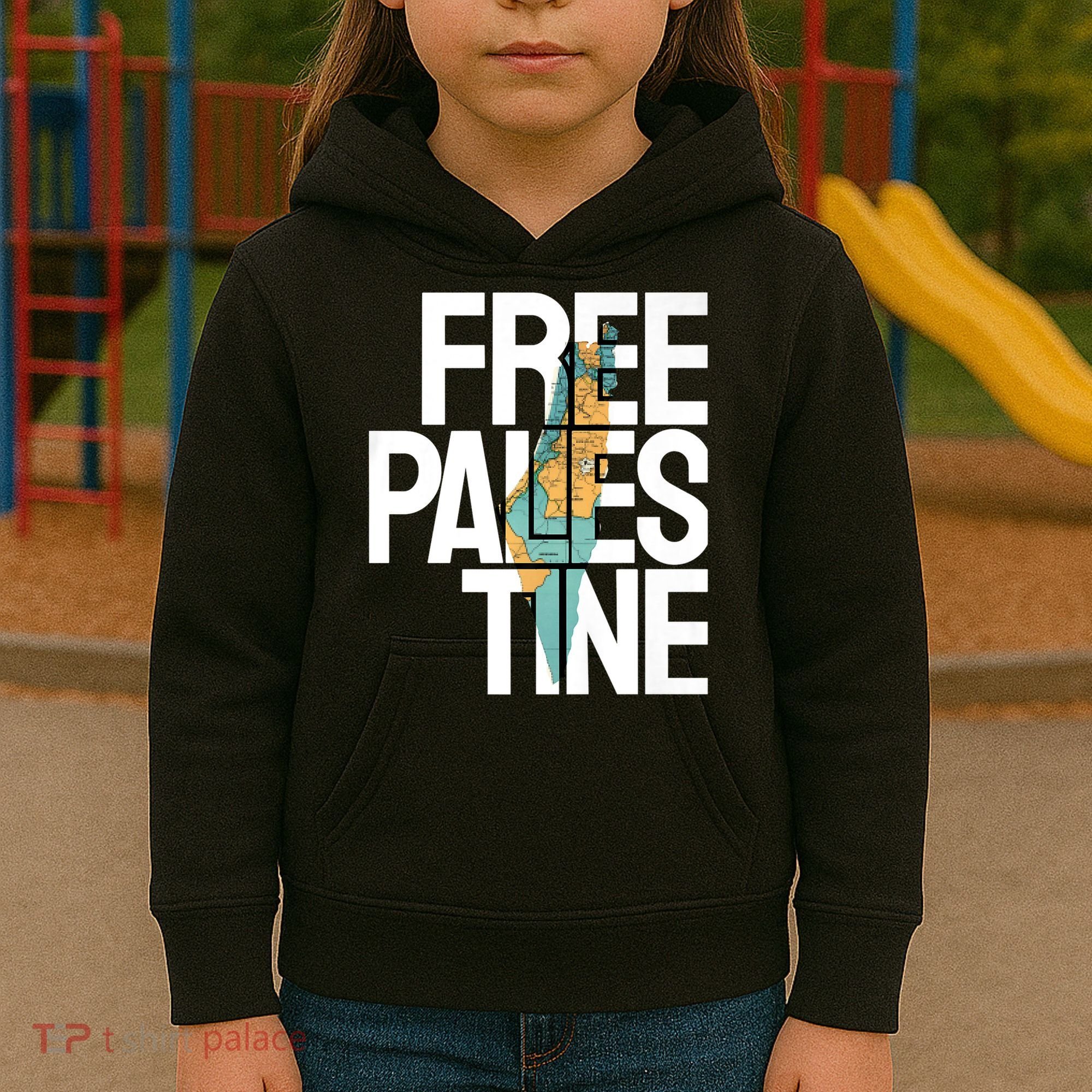 Free Palestine I Stand With Palestine Kids Hoodie