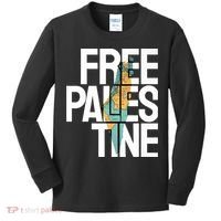 Free Palestine I Stand With Palestine Kids Long Sleeve Shirt thumb 0