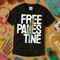 Free Palestine I Stand With Palestine Kids T-Shirt thumb 3