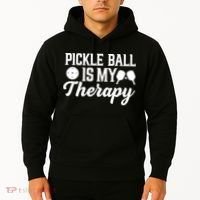 Funny Pickleball Is My Therapy Pickleball Player Humor Hoodie thumb 2