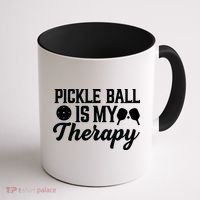 Funny Pickleball Is My Therapy Pickleball Player Humor Coffee Mug thumb 1