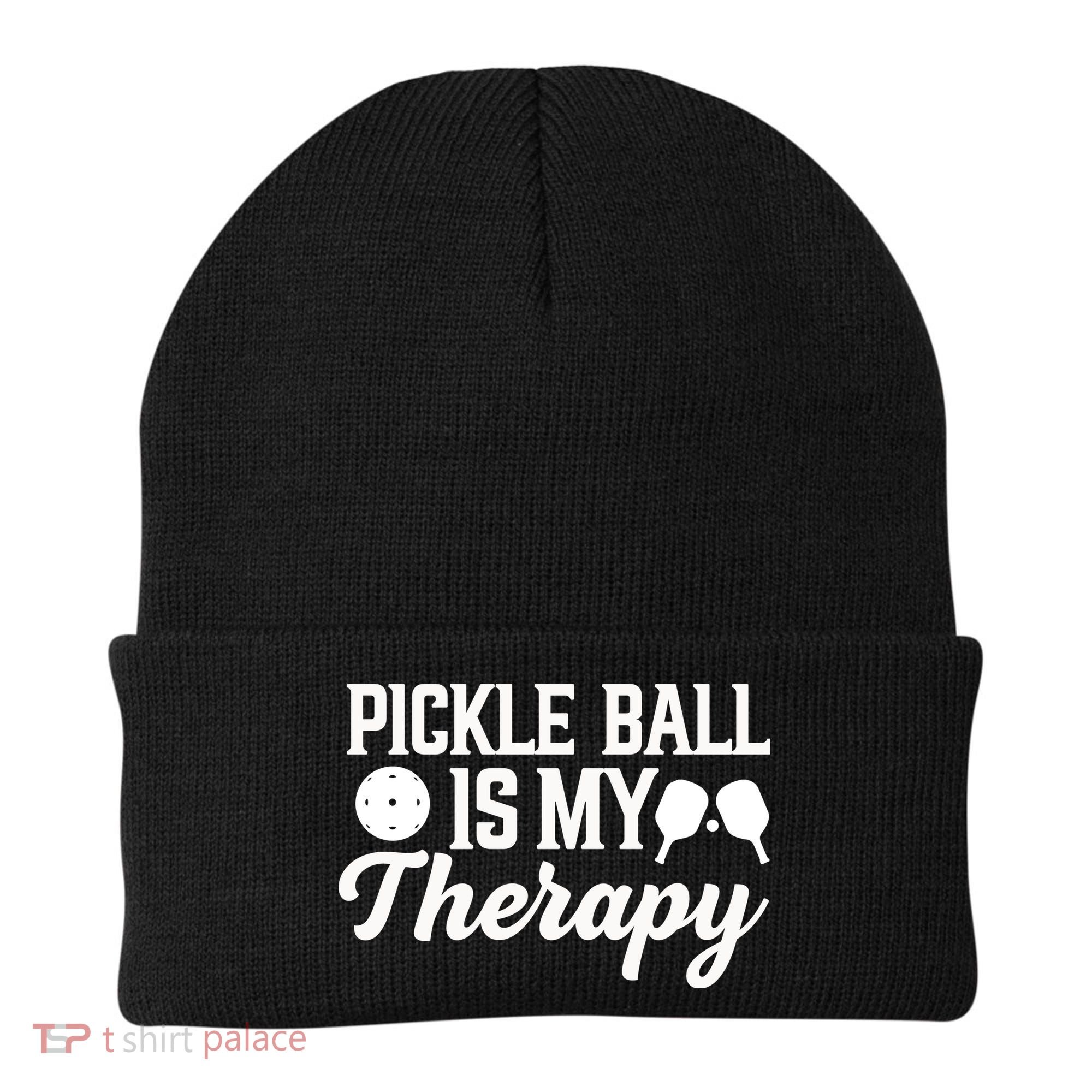 Funny Pickleball Is My Therapy Pickleball Player Humor Beanie