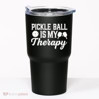 Funny Pickleball Is My Therapy Pickleball Player Humor Tumbler thumb 0