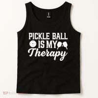 Funny Pickleball Is My Therapy Pickleball Player Humor Tank Top thumb 2