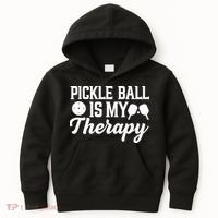 Funny Pickleball Is My Therapy Pickleball Player Humor Kids Hoodie thumb 0