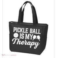 Funny Pickleball Is My Therapy Pickleball Player Humor Tote Bag thumb 3