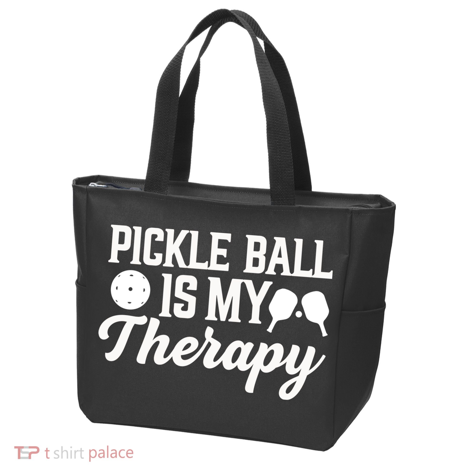 Funny Pickleball Is My Therapy Pickleball Player Humor Tote Bag