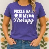Funny Pickleball Is My Therapy Pickleball Player Humor Women's T-Shirt thumb 2
