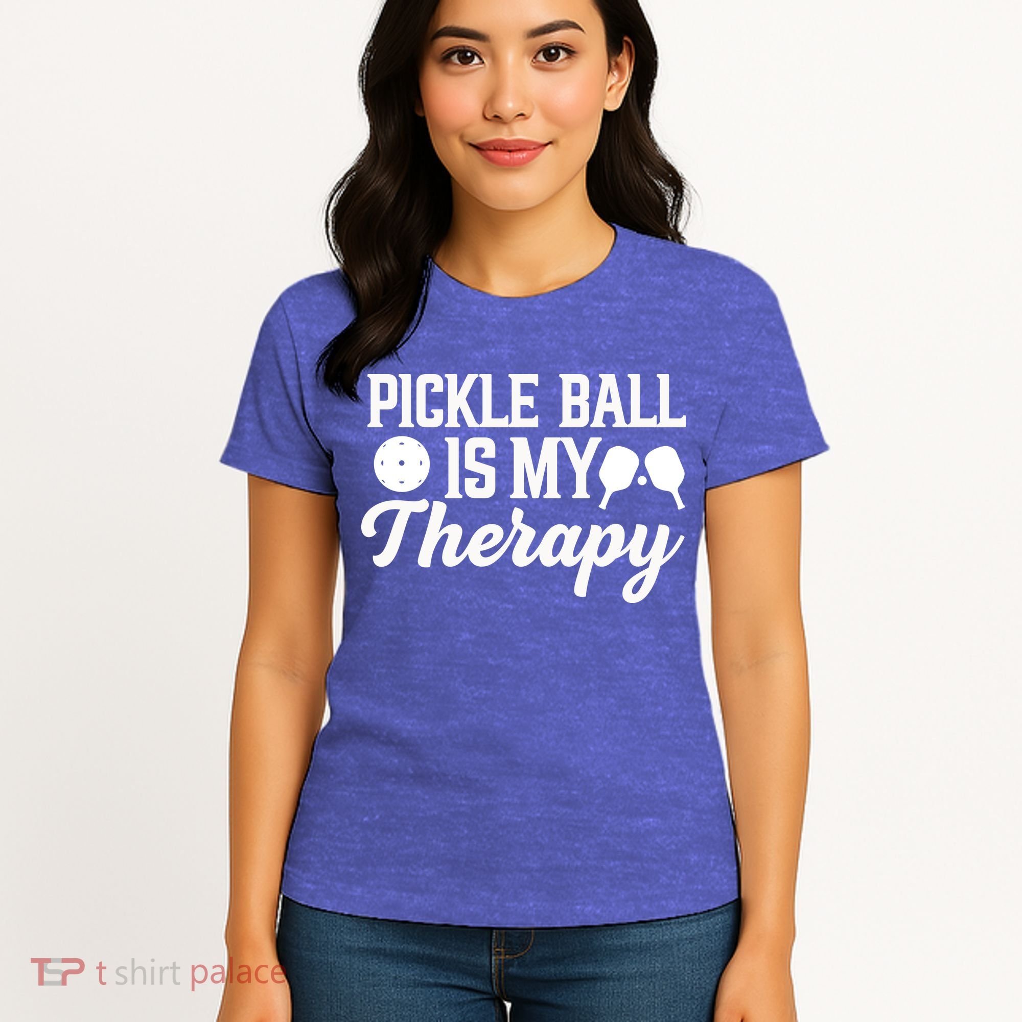 Funny Pickleball Is My Therapy Pickleball Player Humor Women's T-Shirt