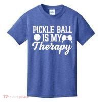 Funny Pickleball Is My Therapy Pickleball Player Humor Kids T-Shirt thumb 0