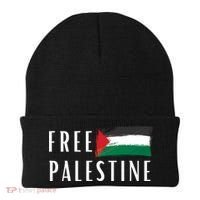 Free Palestine I Support Palestine Freedom Flag Free Gaza Cool Gift Beanie thumb 0