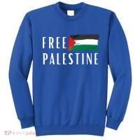 Free Palestine I Support Palestine Freedom Flag Free Gaza Cool Gift Sweatshirt thumb 0