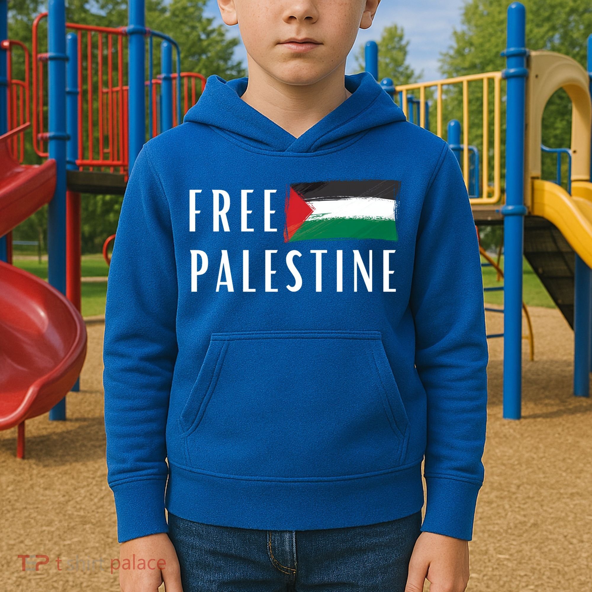Free Palestine I Support Palestine Freedom Flag Free Gaza Cool Gift Kids Hoodie