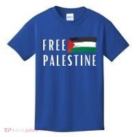 Free Palestine I Support Palestine Freedom Flag Free Gaza Cool Gift Kids T-Shirt thumb 0