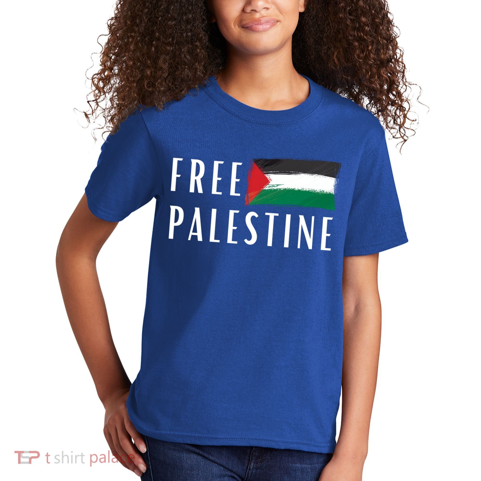 Free Palestine I Support Palestine Freedom Flag Free Gaza Cool Gift Kids T-Shirt