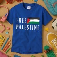 Free Palestine I Support Palestine Freedom Flag Free Gaza Cool Gift Kids T-Shirt thumb 3