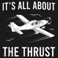 Funny Pilot It's All About The Thrust Airplane Pilot Hoodie thumb 2