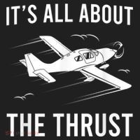 Funny Pilot It's All About The Thrust Airplane Pilot Beanie thumb 2