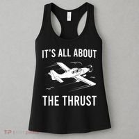 Funny Pilot It's All About The Thrust Airplane Pilot Women's Tank Top thumb 3