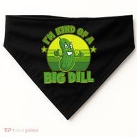 Funny Pickle I'm Kind Of A Big Dill USA-Made Doggie Bandana thumb 0