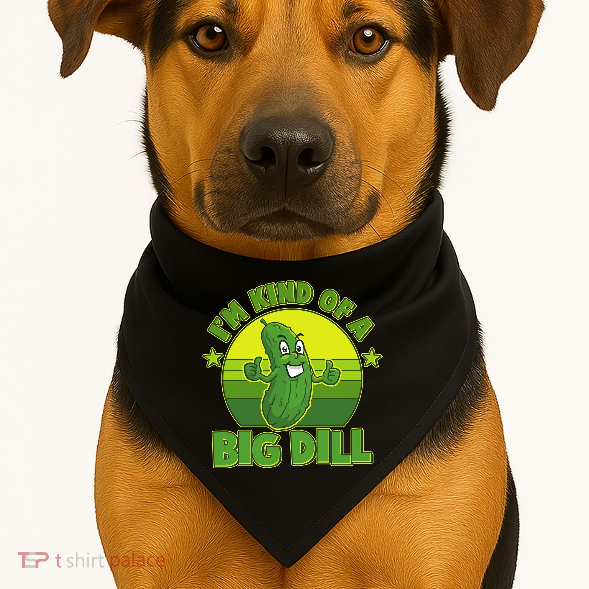 Funny Pickle I'm Kind Of A Big Dill USA-Made Doggie Bandana