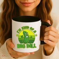 Funny Pickle I'm Kind Of A Big Dill Coffee Mug thumb 3