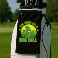 Funny Pickle I'm Kind Of A Big Dill Golf Towel thumb 2