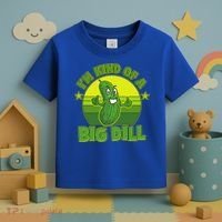 Funny Pickle I'm Kind Of A Big Dill Toddler T-Shirt thumb 3