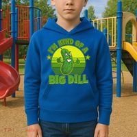 Funny Pickle I'm Kind Of A Big Dill Kids Hoodie thumb 2