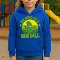 Funny Pickle I'm Kind Of A Big Dill Kids Hoodie thumb 3