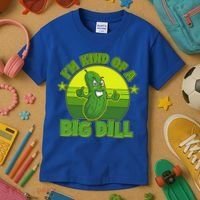 Funny Pickle I'm Kind Of A Big Dill Kids T-Shirt thumb 3