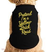 Funny Pretend IM A Yellow Brick Road Doggie Tank thumb 0