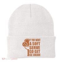 Funny Pickleball If You Want Soft Serve Go Get Ice Cream  Beanie thumb 0