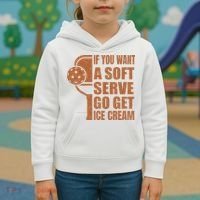 Funny Pickleball If You Want Soft Serve Go Get Ice Cream  Kids Hoodie thumb 3