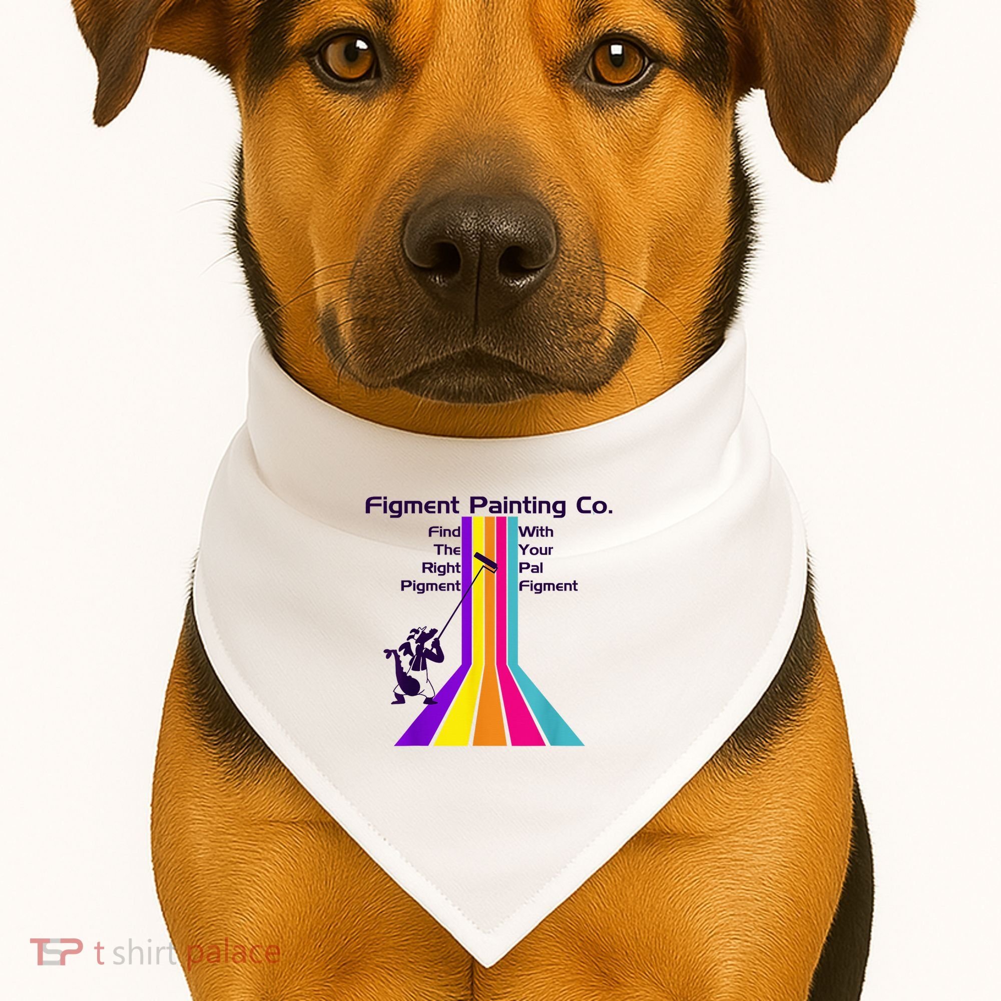Figt Painting Imagination Journey Little Spark Ride USA-Made Doggie Bandana