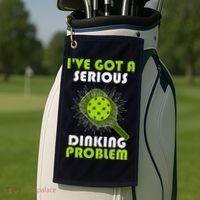 Funny Pickleball IVe Got A Serious Dinking Problem Golf Towel thumb 2