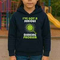 Funny Pickleball IVe Got A Serious Dinking Problem Kids Hoodie thumb 3