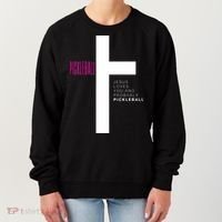 Funny Pickleball Jesus Cross Dink Shot Legend Paddle Pickler Women's Sweatshirt thumb 0