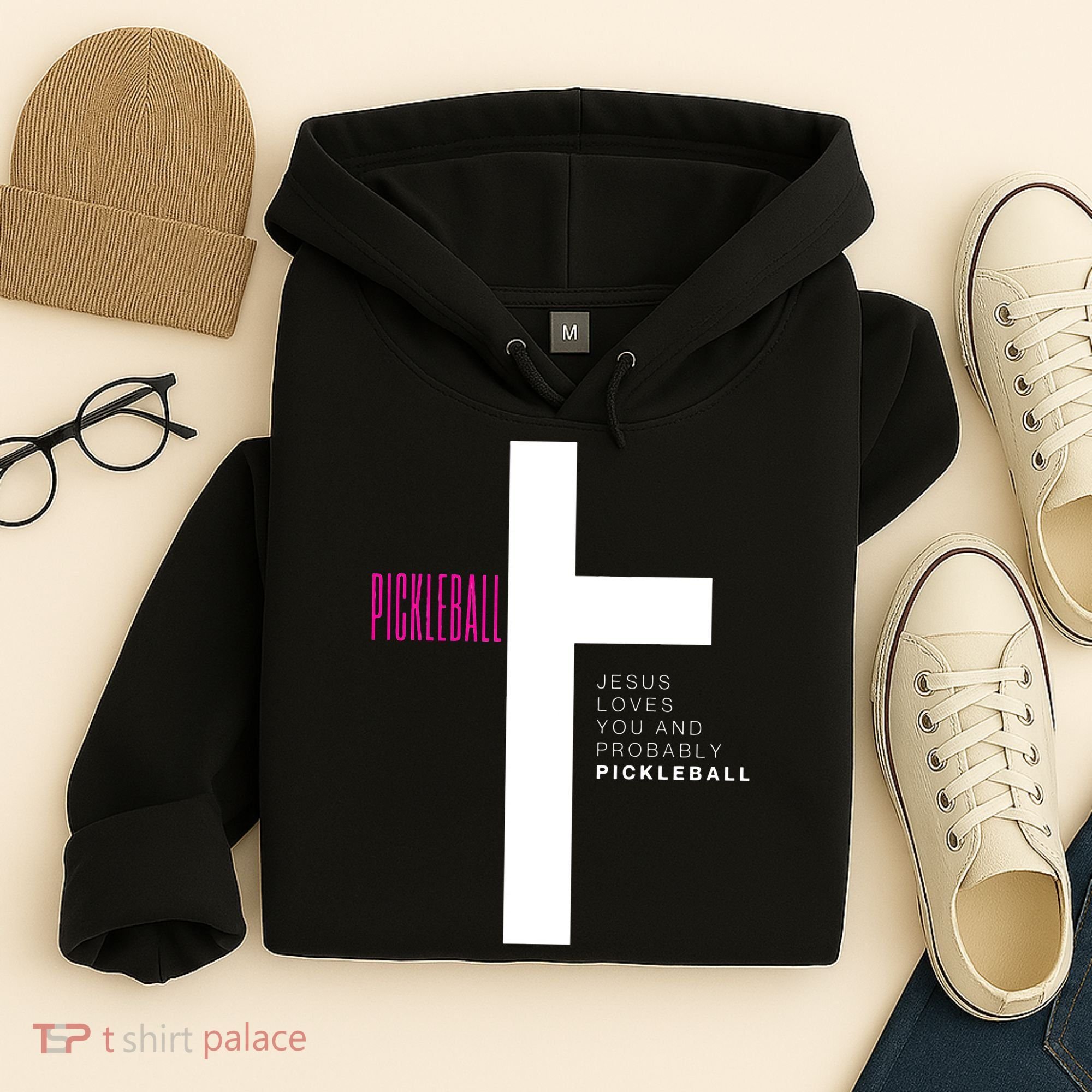Funny Pickleball Jesus Cross Dink Shot Legend Paddle Pickler Hoodie