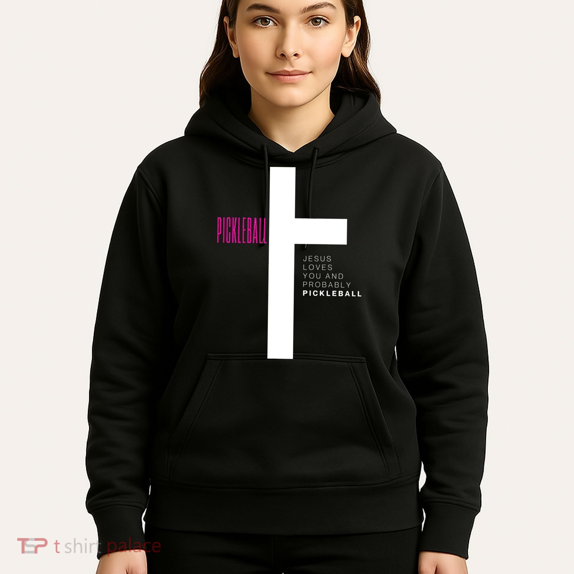 Funny Pickleball Jesus Cross Dink Shot Legend Paddle Pickler Hoodie