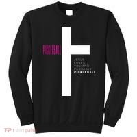 Funny Pickleball Jesus Cross Dink Shot Legend Paddle Pickler Sweatshirt thumb 0