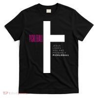 Funny Pickleball Jesus Cross Dink Shot Legend Paddle Pickler T-Shirt thumb 0