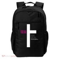 Funny Pickleball Jesus Cross Dink Shot Legend Paddle Pickler Backpack thumb 0