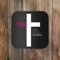 Funny Pickleball Jesus Cross Dink Shot Legend Paddle Pickler Coaster thumb 0