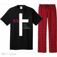 Funny Pickleball Jesus Cross Dink Shot Legend Paddle Pickler Pajama Set thumb 0