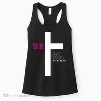 Funny Pickleball Jesus Cross Dink Shot Legend Paddle Pickler Women's Tank Top thumb 0