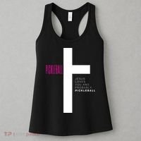 Funny Pickleball Jesus Cross Dink Shot Legend Paddle Pickler Women's Tank Top thumb 3