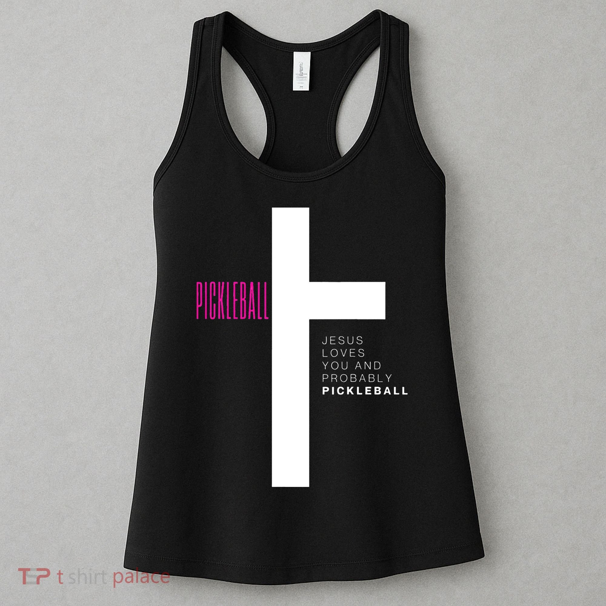 Funny Pickleball Jesus Cross Dink Shot Legend Paddle Pickler Women's Tank Top