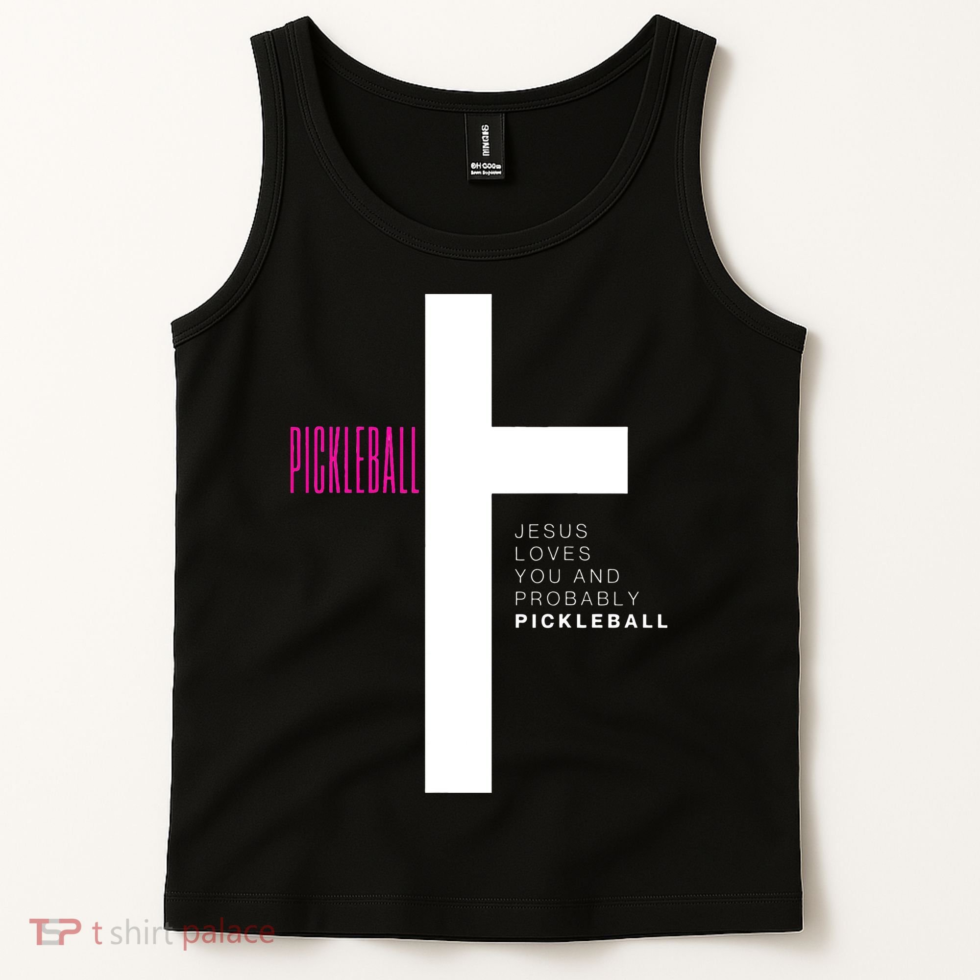 Funny Pickleball Jesus Cross Dink Shot Legend Paddle Pickler Tank Top